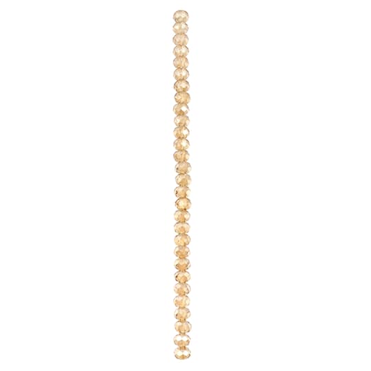Champagne Glass Faceted Rondelle Beads by Bead Landing